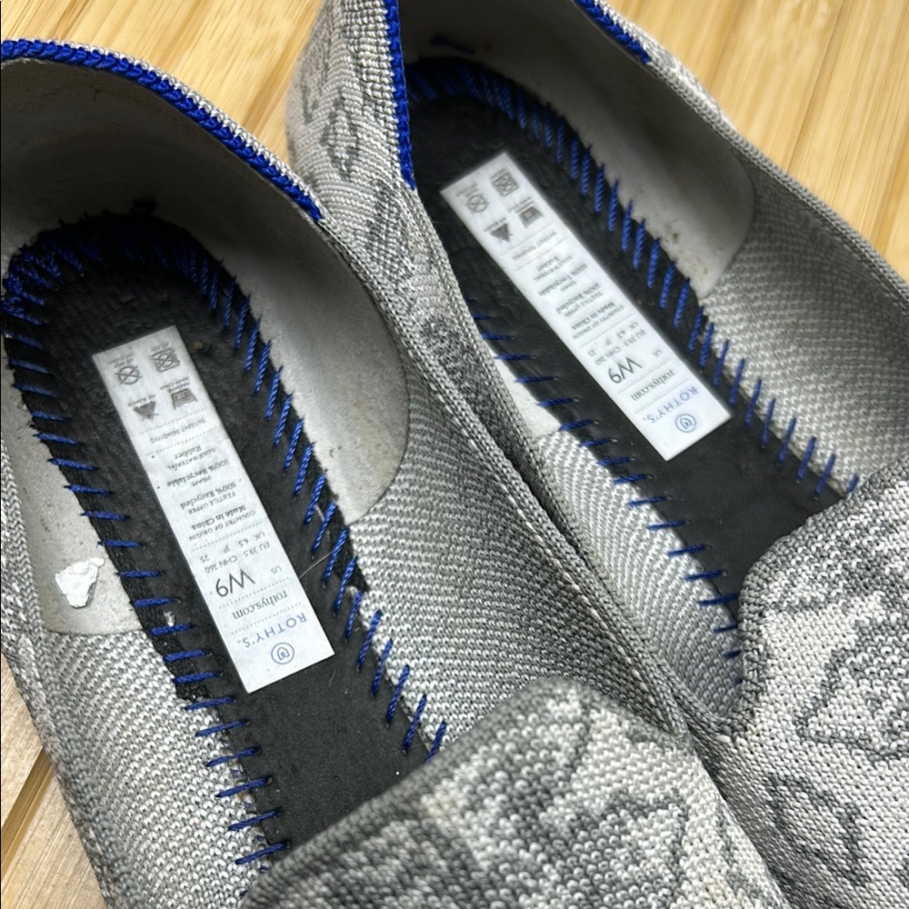 Rothy's Gray and Blue Women's Loafers - Picture 3 of 7